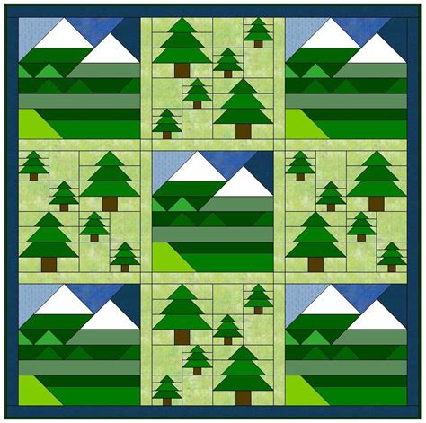 Elevation Quilt Free Earth Day Pattern Aqs Blog Mountain Quilt