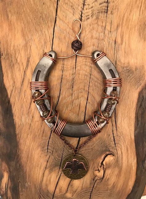 Decorated Horseshoe Lucky Horseshoe Horseshoe Art Rustic Etsy