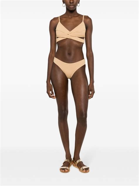 Lenny Niemeyer Bikini Bottom Texturizados Neutro Farfetch Mx