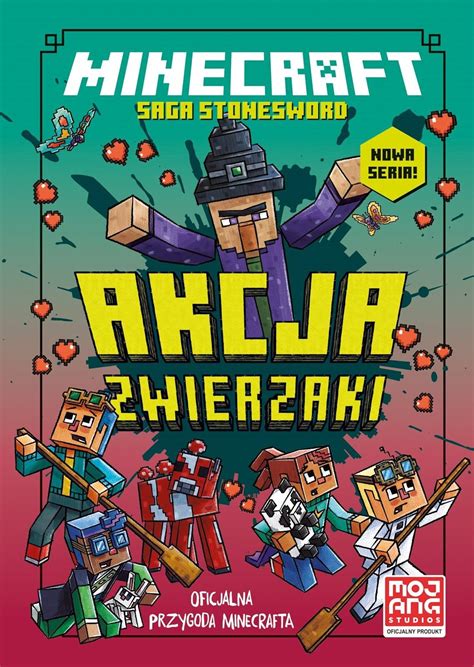 Książka dla dzieci Minecraft Saga Stonesword Akcja zwierzaki Tom 3