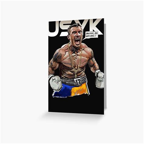 Oleksandr Usyk I Am Very Feel Artful Design Heavyweight Champ Greeting Card For Sale By