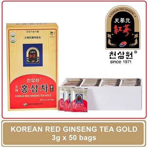 Korean Red Ginseng Tea Gold 3g X 50 Bag Shop Cheonsamwon