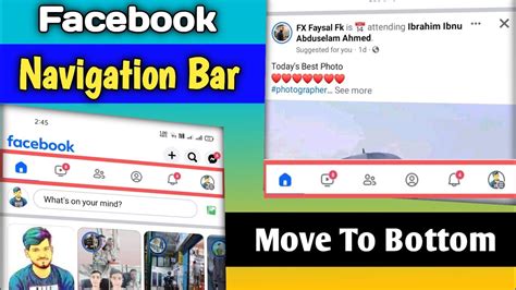 How To Move Facebook Navigation Bar Facebook Navigation Bar Change To