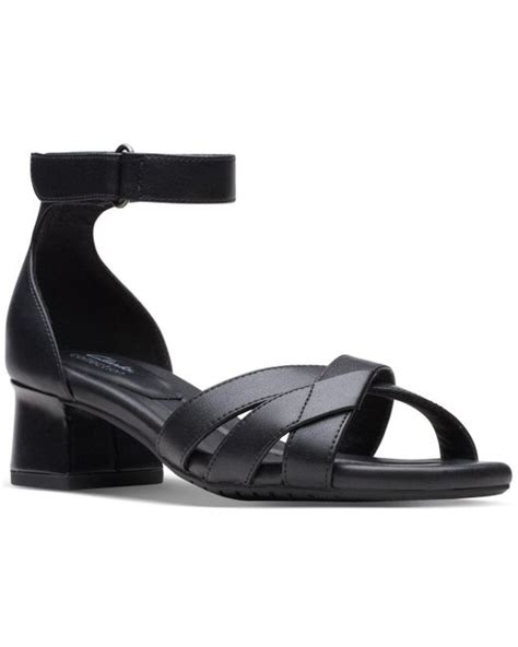 Clarks Desirae Lily Ankle Strap Sandals In Black Lyst