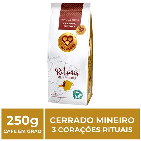 1 Pacote de Café em Grão Cerrado Mineiro Três Corações Submarino