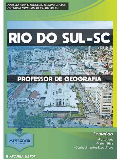 APOSTILA RIO DO SUL PROFESSOR DE GEOGRAFIA Aprove Apostilas