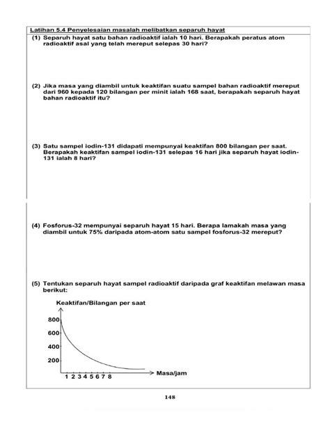 latihan  separuh hayat