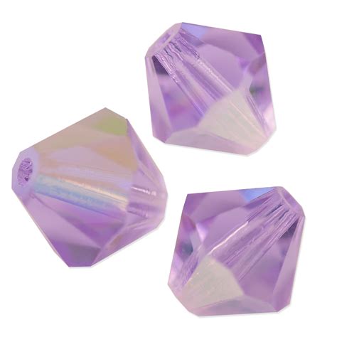 Preciosa Crystal Bicone Bead 8mm Violet AB 10 Pcs CS8057