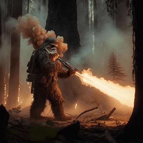 Wookie burns down Kashyyyk forest : r/aiArt