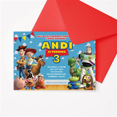 Free Toy Story Birthday Invitations Templates Toy Story Invitations