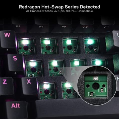 Redragon DRACONIC PRO K530 60 Compact RGB Wireless Mechanical Gaming