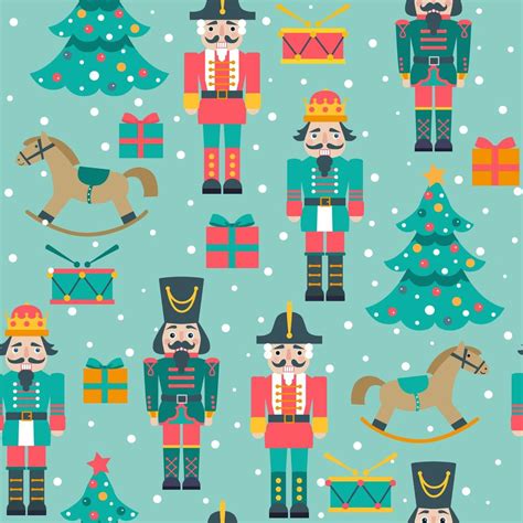 Christmas Seamless Pattern With Nutcrackers 1183248 Vector Art At Vecteezy