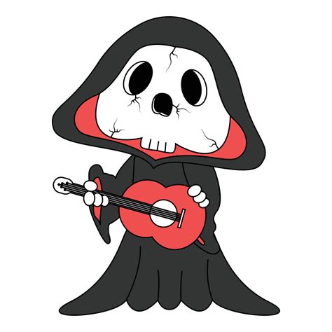 cute Grim reaper cartoon 11890606 Vector Art at Vecteezy