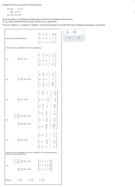 [solved] Consider The Following System Of Linear Equation