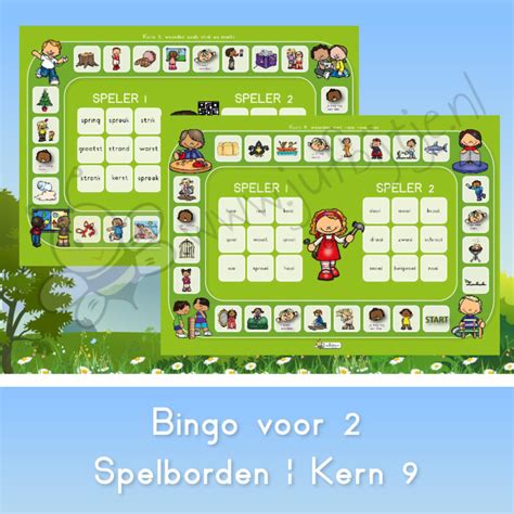 Bingospelbord Bingo Voor Twee Lezen Met Kernen Kern Jufbijtje Nl