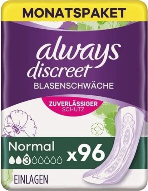 always Discreet Wkładki na nietrzymanie moczu Normal 96 Szt oh feliz