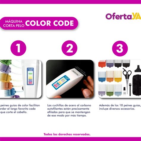 Cortapelo Wahl Color Code 17 Piezas Guía de Colores OfertaYa