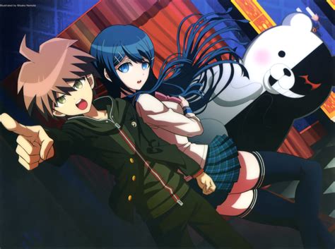 Dangan Ronpa Sayaka Maizono Makoto Naegi Monokuma Minitokyo