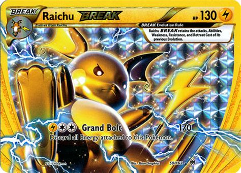 Pokemon X Y Breakthrough Single Card Rare Holo Break Raichu Break 50