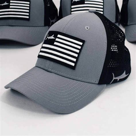 Billfish Gear United Billfish Hat Grey Black Thestrictlystore