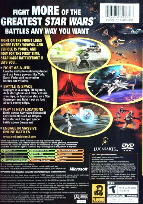 Star Wars Battlefront Ii 2005 Xbox Box Cover Art Mobygames