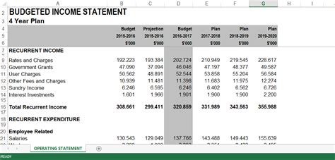 Income Statement Sample Excel Pdf Template