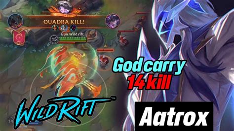 Wild Rift Aatrox God Carry Quadrakill Aatrox Vs Yone Baron Lane