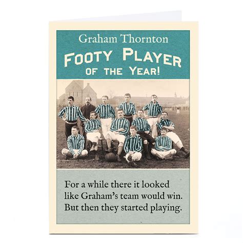 Buy Personalised Madcap Manor Card Footy Player Of The Year For GBP 2