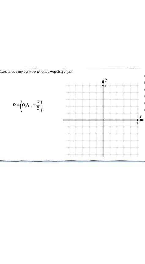 Zaznacz Podany Punkt W Uk Adzie Wsp Rz Dnych Brainly Pl
