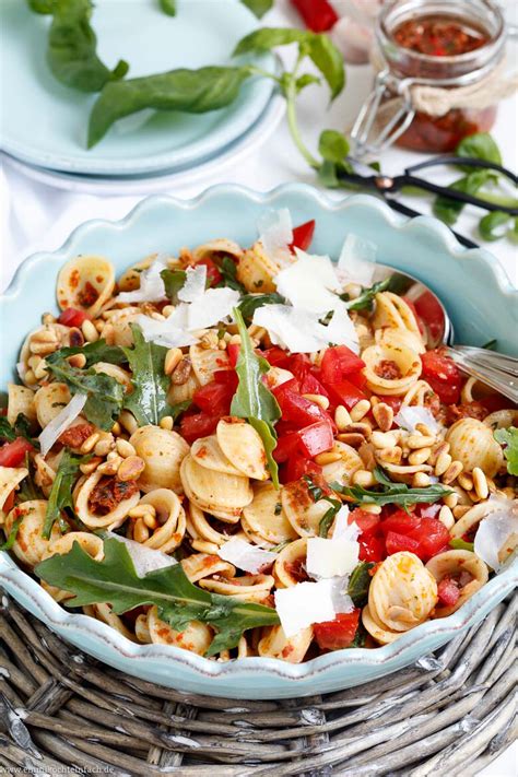 Italienischer Nudelsalat Mit Pesto Und Rucola Rezept Italienischer