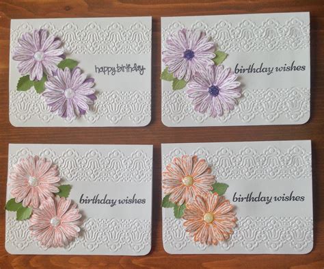 Cards By D Marshall Using A Cricut Embossing Folder And Stampin Ups