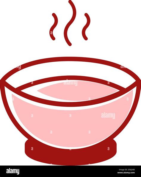 Bowl Of Hot Soup Illustration Vector On White Background Stock Vector Image Art Alamy