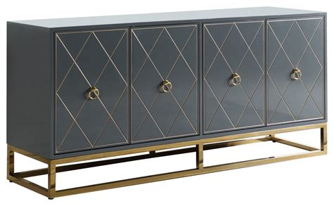 Senior Gold Plated Accent Sideboard Contemporary Buffets And