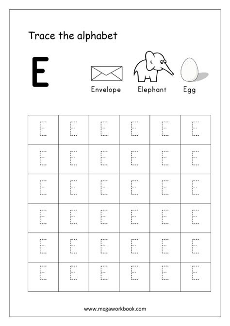 Capital Letter E Tracing Worksheets Tracing Worksheets