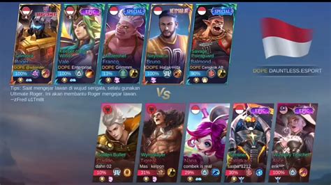 Squad Dope Siap Membawa Piala M Mlbb Mobilelegends Gameplay Youtube