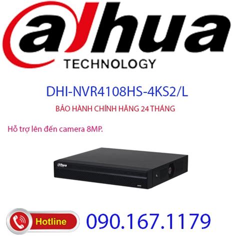 Đầu ghi hình camera IP 8 kênh DAHUA DHI NVR4108HS 4KS2 L Shopee Việt Nam