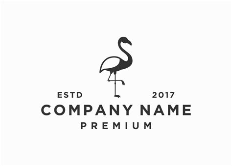 Premium Vector Flamingo Logo Design Vector Illustration Template