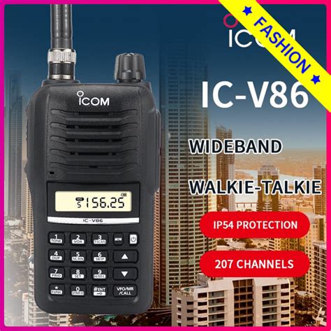 Genuine Icom V86 Vhf 7 Watts Water Dust And Shock Resistant Two Way Radio 15km Vhf Two Radio Vhf