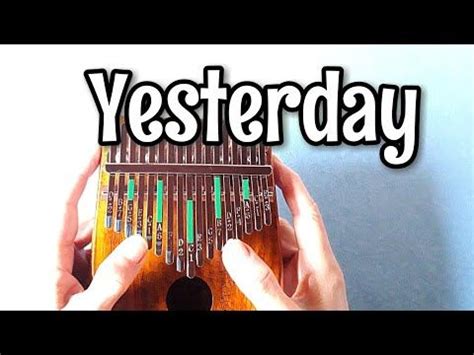 The Beatles Yesterday Easy Tabs Tutorial Play Along Kalimba Cover