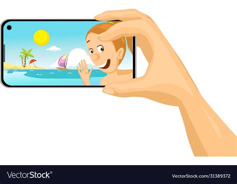 Young Woman Make Selfie Photo With Mobil Phone Fro