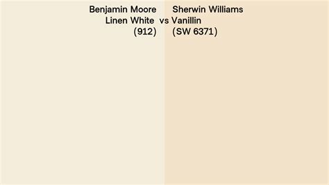 Benjamin Moore Linen White 912 Vs Sherwin Williams Vanillin Sw 6371