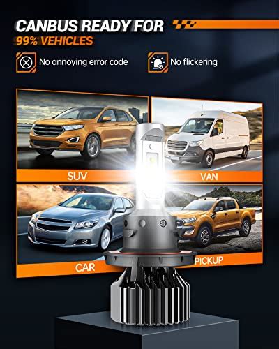 SEALIGHT H13 9008 LED Fog Light Bulbs Super Bright Dual Beam LED Fog