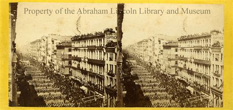 Stereograph Of Lincolns Funeral Procession In New York City Remembering Lincoln