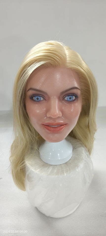 Full Silicone Sex Doll Head Real Oral Implanted Hair Mobile Jaw