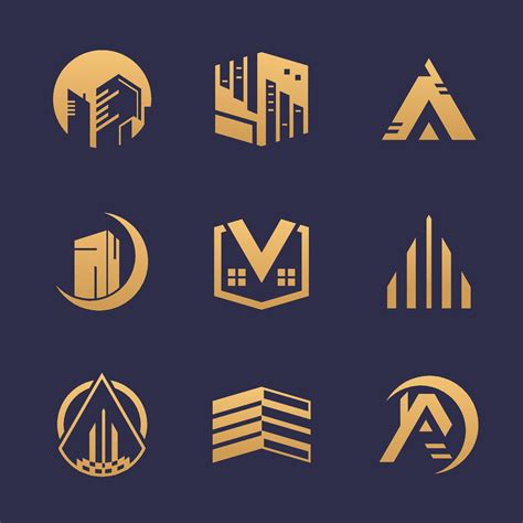 Construction Company Logo Set 17488873 Vector Art At Vecteezy