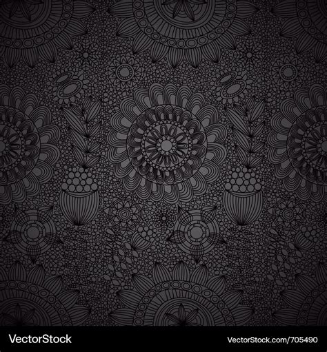 Black Floral Lace Wallpaper Royalty Free Vector Image