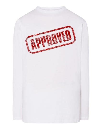 Longsleeve męski nadruk napis APPROVED r L Inna marka Moda Sklep