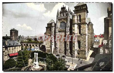 Carte Postale Ancienne Rodez La Place D Armes La Cath Drale Et L Eveche