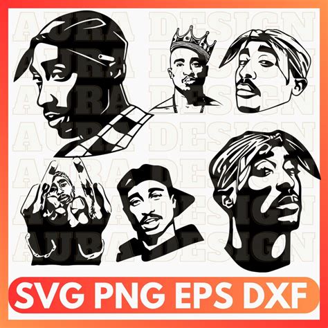 Tupac SVG Tupac SVG Silhouette Tupac Png 2pac Eps Tupac Etsy