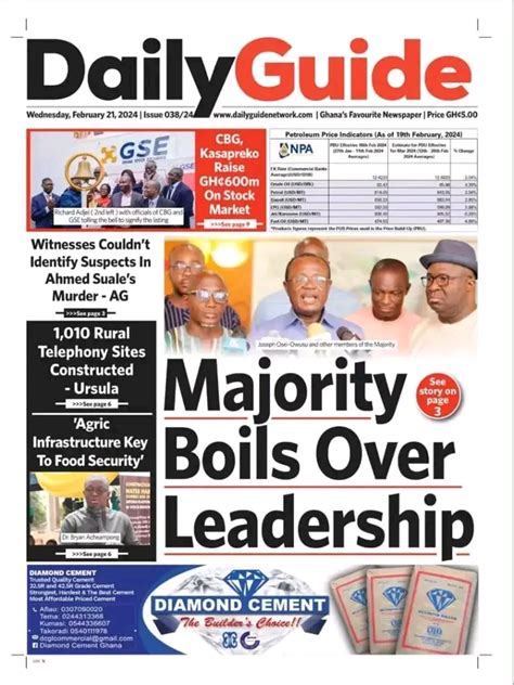 Ghana Today S Newspaper Headlines Wednesday February